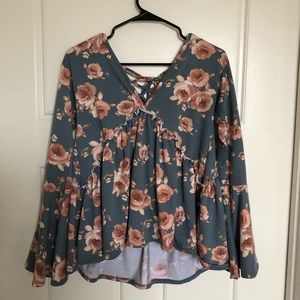 Altrd State Floral Bell Sleeve Top Boutique